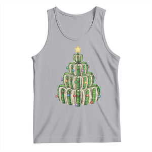 Book Christmas Tree Book Lover Teacher Librarian Tank Top - Print Your Wear