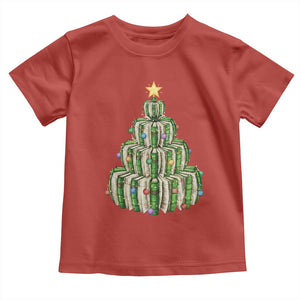 Book Christmas Tree Book Lover Teacher Librarian Toddler T Shirt TS11 Red Print Your Wear