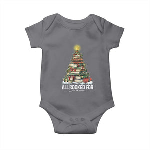 All Booked For Christmas Baby Onesie Xmas Tree Lights Book Lover TS11 Charcoal Print Your Wear