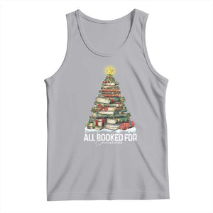 All Booked For Christmas Tank Top Xmas Tree Lights Book Lover TS11 Athletic Heather Print Your Wear