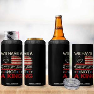 We Have A Constitution Not A King 4 in 1 Can Cooler Tumbler No Kings in America Betsy Ross Flag TS11 Print Your Wear