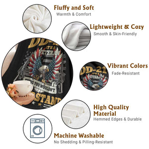 DD214 It Is A Veteran Thing You Wouldnt Understand Throw Blanket US Veteran Bald Egale TS11 Print Your Wear