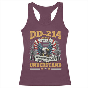 DD214 It Is A Veteran Thing You Wouldnt Understand Racerback Tank Top US Veteran Bald Egale TS11 Maroon Print Your Wear