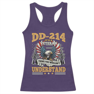 DD214 It Is A Veteran Thing You Wouldnt Understand Racerback Tank Top US Veteran Bald Egale TS11 Purple Print Your Wear