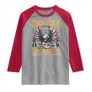 DD214 It Is A Veteran Thing You Wouldnt Understand Raglan Shirt US Veteran Bald Egale TS11 Sport Gray Red Print Your Wear
