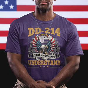 DD214 It Is A Veteran Thing You Wouldnt Understand T Shirt US Veteran Bald Egale TS11 Purple Print Your Wear