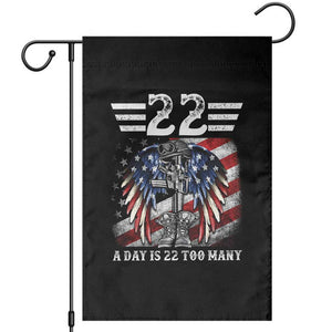 Veteran Suicide Awareness Garden Flag 22 A Day Is 22 Too Many Vintage American Flag TS11 Black Print Your Wear