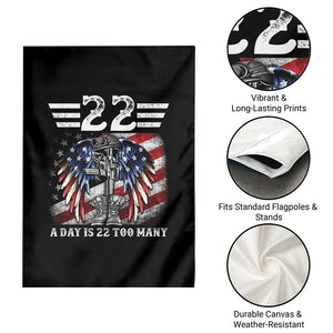 Veteran Suicide Awareness Garden Flag 22 A Day Is 22 Too Many Vintage American Flag TS11 Print Your Wear