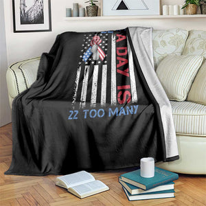 Veteran Suicide Awareness Throw Blanket 22 A Day Is 22 Too Many American Flag TS11 Print Your Wear