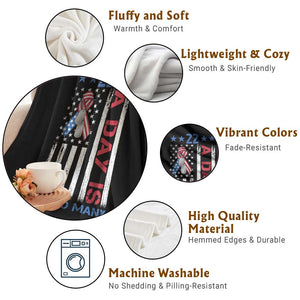 Veteran Suicide Awareness Throw Blanket 22 A Day Is 22 Too Many American Flag TS11 Print Your Wear
