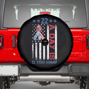 Veteran Suicide Awareness Spare Tire Cover 22 A Day Is 22 Too Many American Flag TS11 Black Print Your Wear