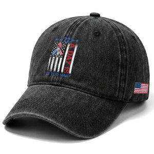 Veteran Suicide Awareness Washed Cotton Baseball Cap 22 A Day Is 22 Too Many American Flag TS11 Print Your Wear