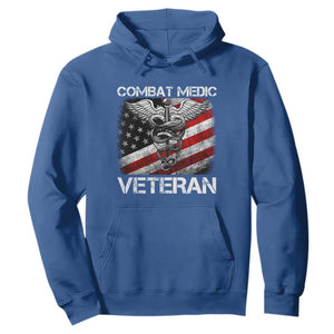 Combat Medic Veteran Hoodie Medical Military Soldier Vintage American Flag TS11 Royal Blue Print Your Wear