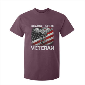 Combat Medic Veteran T Shirt For Kid Medical Military Soldier Vintage American Flag TS11 Maroon Print Your Wear