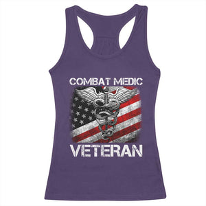 Combat Medic Veteran Racerback Tank Top Medical Military Soldier Vintage American Flag TS11 Purple Print Your Wear