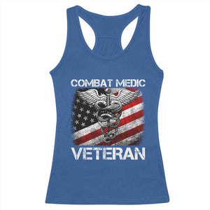 Combat Medic Veteran Racerback Tank Top Medical Military Soldier Vintage American Flag TS11 Royal Blue Print Your Wear