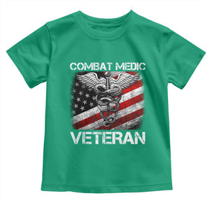 Combat Medic Veteran Toddler T Shirt Medical Military Soldier Vintage American Flag TS11 Irish Green Print Your Wear