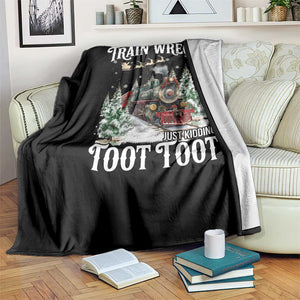 I'm Not Always A Train Wreck Just Kidding Toot Toot Christmas Throw Blanket North Pole Train TS11 Print Your Wear
