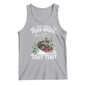 I'm Not Always A Train Wreck Just Kidding Toot Toot Christmas Tank Top North Pole Train TS11 Athletic Heather Print Your Wear