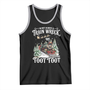 I'm Not Always A Train Wreck Just Kidding Toot Toot Christmas Tank Top North Pole Train TS11 Black Athletic Heather Print Your Wear