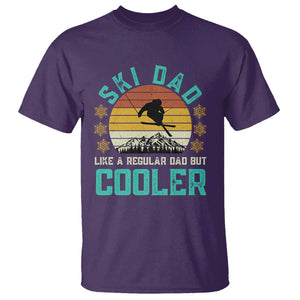 Funny Retro Skiing Father's Day T Shirt Ski Dad Like A Normal Dad But Cooler TS11 Purple Print Your Wear