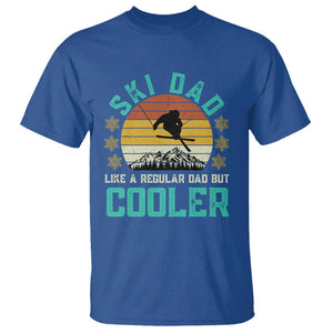 Funny Retro Skiing Father's Day T Shirt Ski Dad Like A Normal Dad But Cooler TS11 Royal Blue Print Your Wear