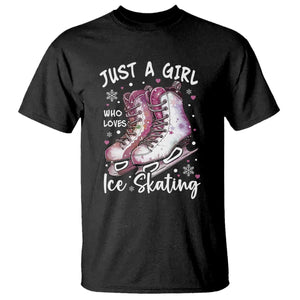 Figure Ice Skater T Shirt Just A Girl Who Loves Ice Skating TS11 Black Print Your Wear
