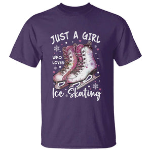 Figure Ice Skater T Shirt Just A Girl Who Loves Ice Skating TS11 Purple Print Your Wear