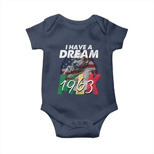 I Have A Dream Martin Luther King MLK 1963 Baby Onesie Black History Month TS11 Navy Print Your Wear