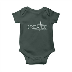 Created With A Purpose Baby Onesie Christian Faith Cross TS11 Print Your Wear
