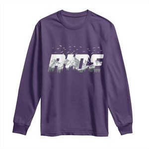 Snowmobile Ride Motor Sled Racing Winter Mountain Sports Fan Long Sleeve Shirt TS11 Purple Print Your Wear