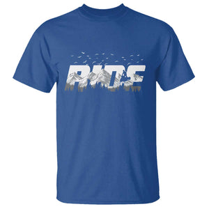 Snowmobile Ride Motor Sled Racing Winter Mountain Sports Fan T Shirt TS11 Royal Blue Print Your Wear