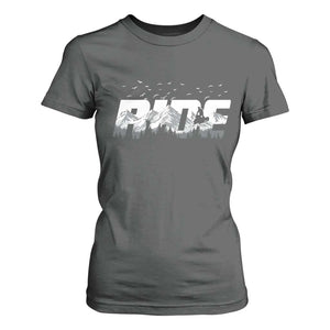 Snowmobile Ride Motor Sled Racing Winter Mountain Sports Fan T Shirt For Women TS11 Dark Heather Print Your Wear