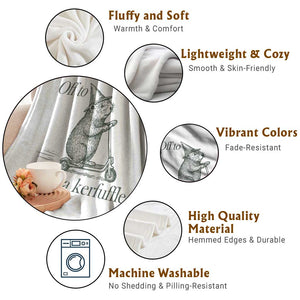 Off To Cause A Kerfuffle Throw Blanket Funny Groundhog Scooter Chaos TS11 Print Your Wear