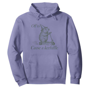 Off To Cause A Kerfuffle Hoodie Funny Groundhog Scooter Chaos TS11 Violet Print Your Wear