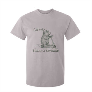 Off To Cause A Kerfuffle T Shirt For Kid Funny Groundhog Scooter Chaos TS11 Ice Gray Print Your Wear