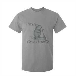 Off To Cause A Kerfuffle T Shirt For Kid Funny Groundhog Scooter Chaos TS11 Sport Gray Print Your Wear