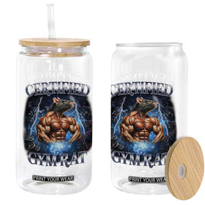 Funny Certified Gym Rat Glass Can Fitness Bodybuilding Gym Lovers Meme TS11 Print Your Wear