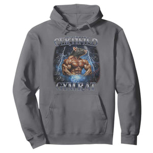 Funny Certified Gym Rat Hoodie Fitness Bodybuilding Gym Lovers Meme TS11 Charcoal Print Your Wear