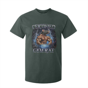 Funny Certified Gym Rat T Shirt For Kid Fitness Bodybuilding Gym Lovers Meme TS11 Dark Forest Green Print Your Wear