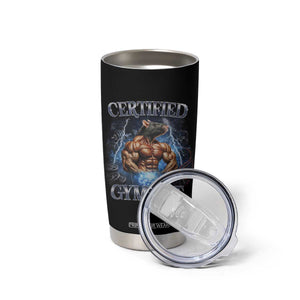 Funny Certified Gym Rat Tumbler Cup Fitness Bodybuilding Gym Lovers Meme TS11 Print Your Wear