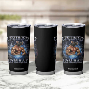 Funny Certified Gym Rat Tumbler Cup Fitness Bodybuilding Gym Lovers Meme TS11 Print Your Wear