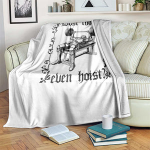Funny Gym Meme Dost Thou Even Hoist Throw Blanket Medieval Knight Weight Lifting Workout TS11 Print Your Wear