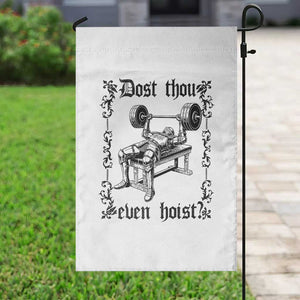 Funny Gym Meme Dost Thou Even Hoist Garden Flag Medieval Knight Weight Lifting Workout TS11 Print Your Wear