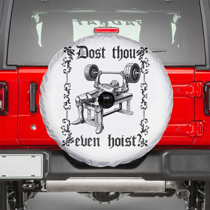 Funny Gym Meme Dost Thou Even Hoist Spare Tire Cover Medieval Knight Weight Lifting Workout TS11 White Print Your Wear