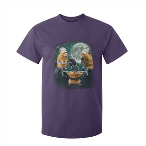 Funny Three Hamster Deadlift Gym Rat Moon Training Weightlifting Meme T Shirt For Kid TS11 Purple Print Your Wear