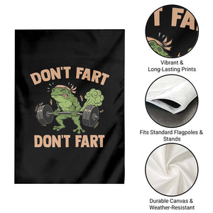Gym Frog Garden Flag Dont Fart Workout Weights Squat Humor TS11 Print Your Wear