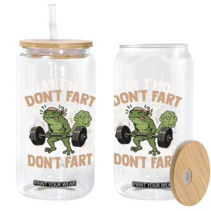 Gym Frog Glass Can Dont Fart Workout Weights Squat Humor TS11 Print Your Wear