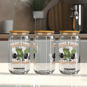 Gym Frog Glass Can Dont Fart Workout Weights Squat Humor TS11 Print Your Wear