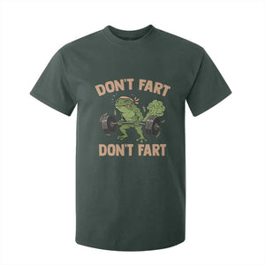 Gym Frog T Shirt For Kid Dont Fart Workout Weights Squat Humor TS11 Dark Forest Green Print Your Wear